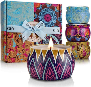 Scented Candles Gift Set for Women, 4 Pack Soy Wax Candles Scented - Set of 4