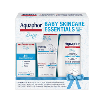 Baby Skin Care Essentials Gift Set, 3 Item Variety Pack