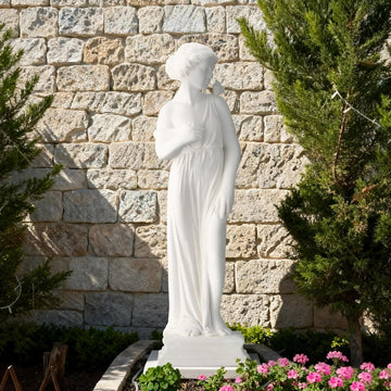 Outdoor Garden Statue, 31.5-Inch Greek Nymph Sculpture in Style, Elegant Goddess Figurine , Yard, Lawn & Porch Decor
