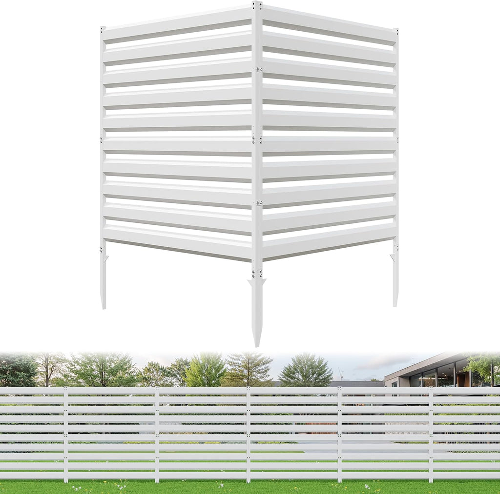 42" H x 38" W Metal Privacy Fence Panels for Outside, Air Conditioner Fence, Decorative Fence Panels for Privacy