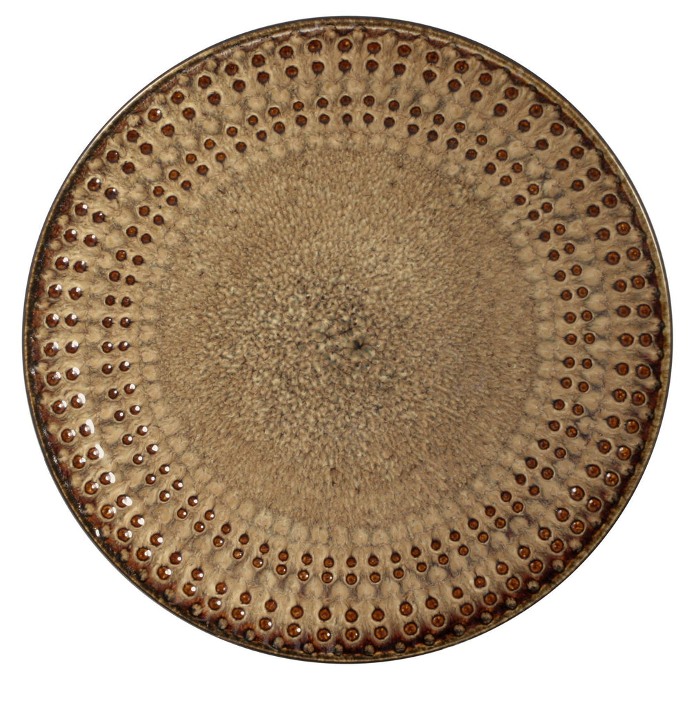Cambria 16-Piece Stoneware Dinnerware Set, Service for 4, Dark Brown