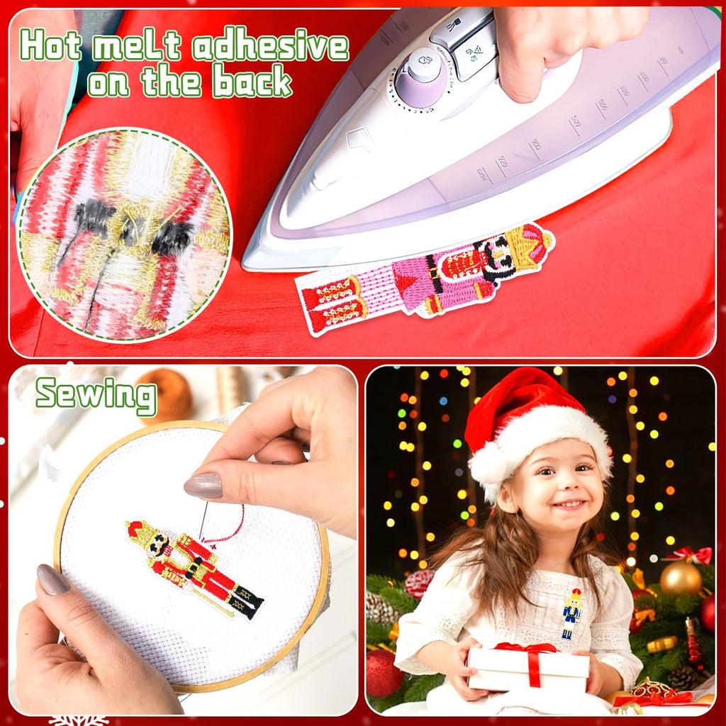 36pcs Christmas Nutcracker Iron on Patches Xmas Applique