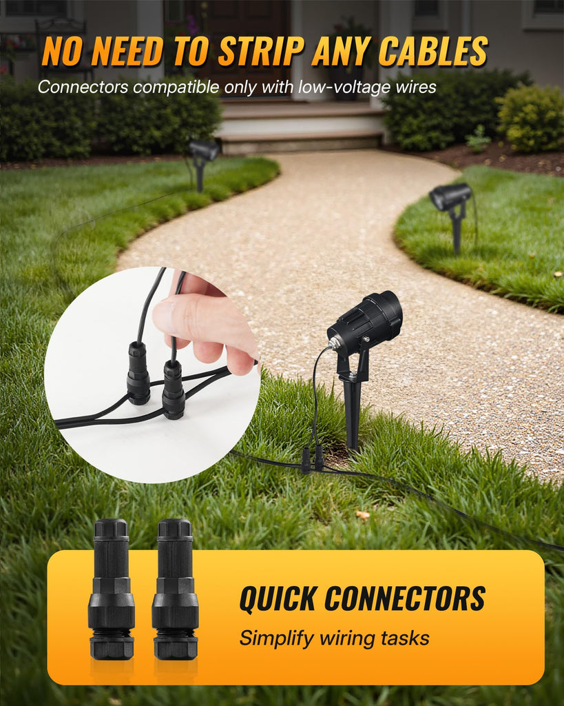 6W 700LM Low Voltage Landscape Lighting, 12V AC/DC 3000K Warm White LED Low Voltage Landscape Lights, IP65 Waterproof