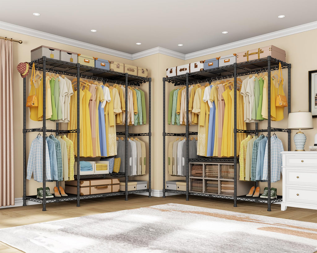 E3 Heavy Duty Garment Rack 4-Tier Freestanding Closet Organizer System