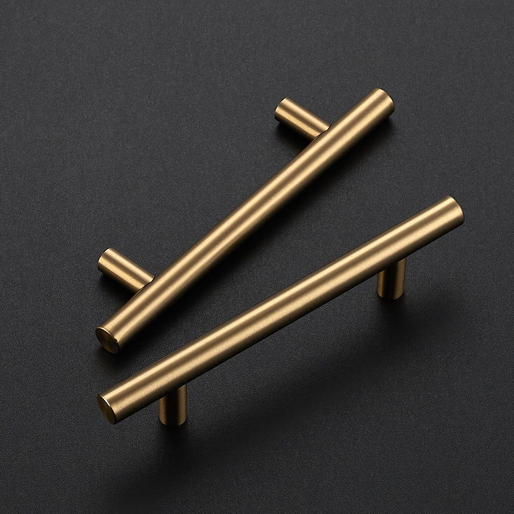 Champagne Bronze Cabinet Handles Round Drawer Pulls 6 Inch 20 Pack