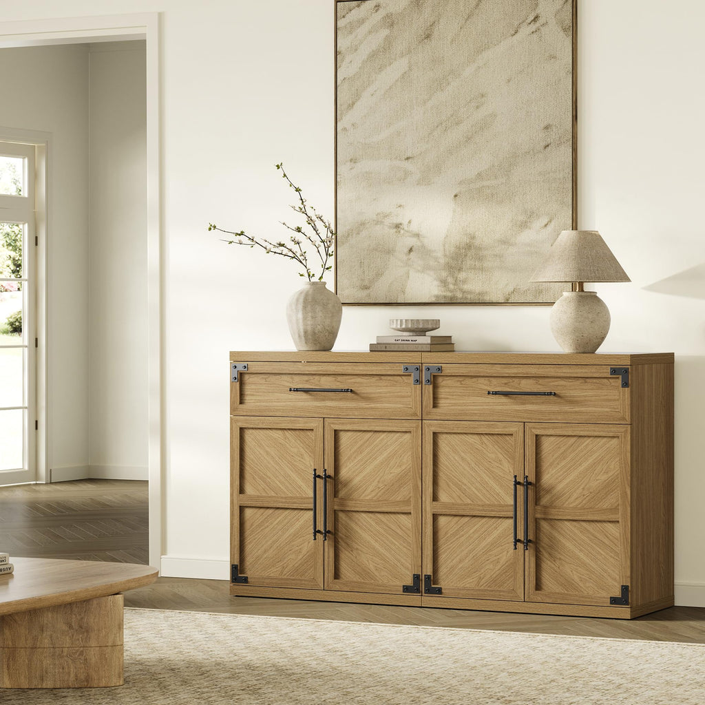 Modern Sideboard Buffet Cabinet, Wide Credenza Storage with Drawer