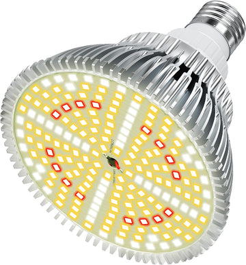 Grow Light Bulb, PAR38, 30W, E26, Full Spectrum, 1-Pack