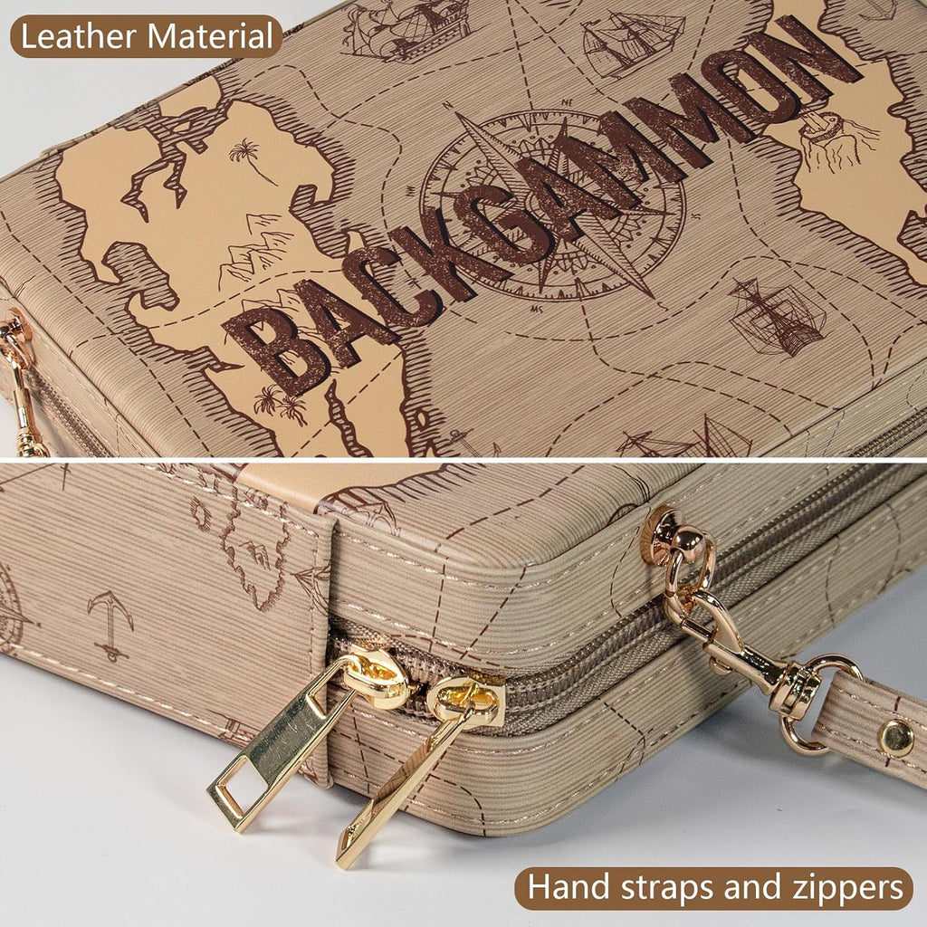 Backgammon Game Set for Adults 2 Players - Folding