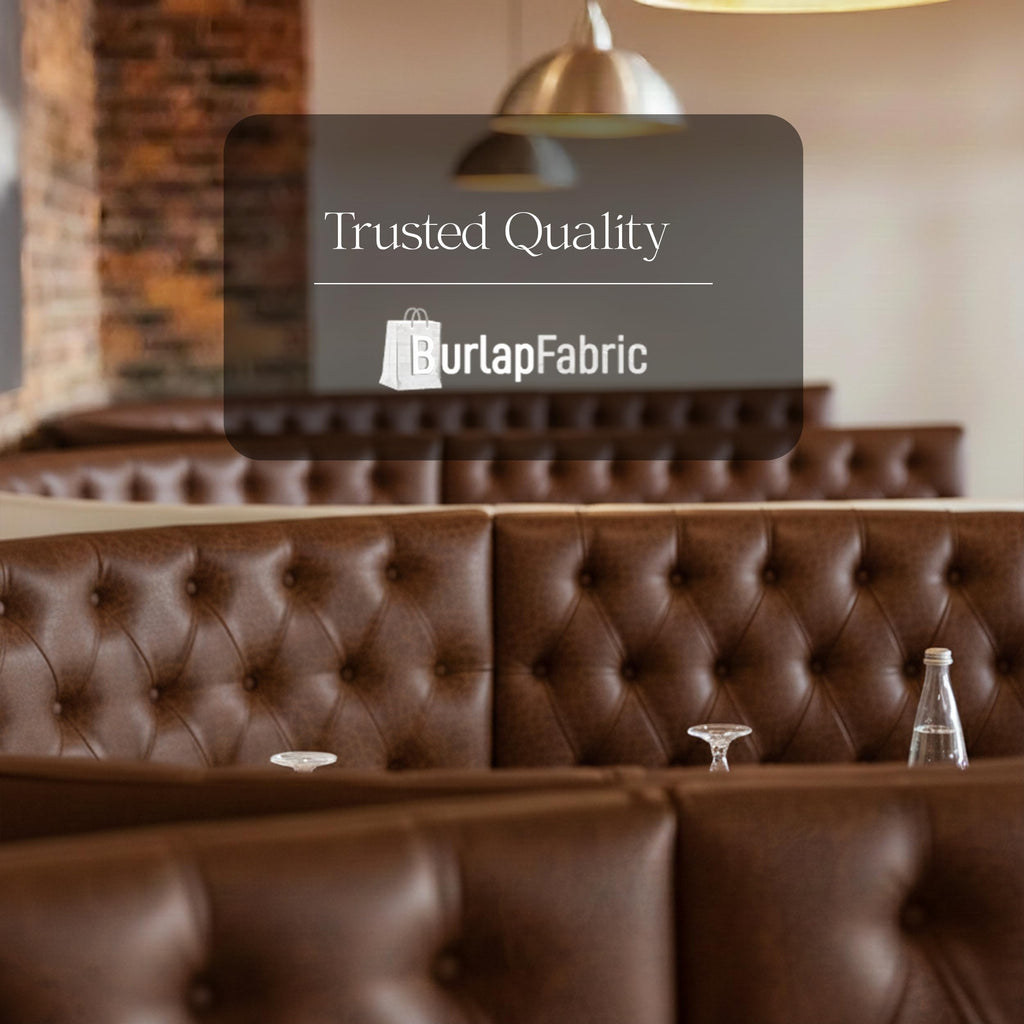 Faux Leather Upholstery Vinyl Fabric by the Yard - 54" Wide, 0.8mm Premium Material for Tablecloths, Boat Seats