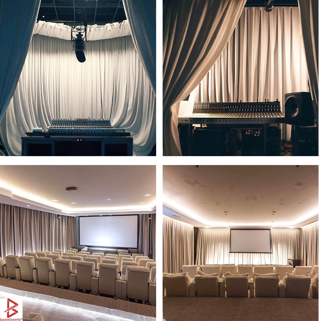 Black Out Fabric | 3 Pass Rated, Blocks 99% Light Ray | 58" Wide | Echo Deadening | Thermal Insulating Curtain