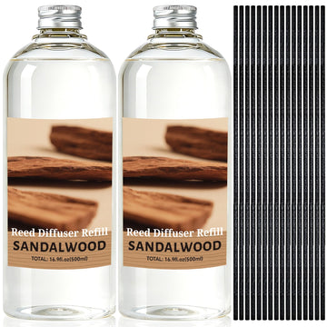 Reed Diffuser Oil Refill, Sandalwood Scented Refill, 33.8 Fl Oz