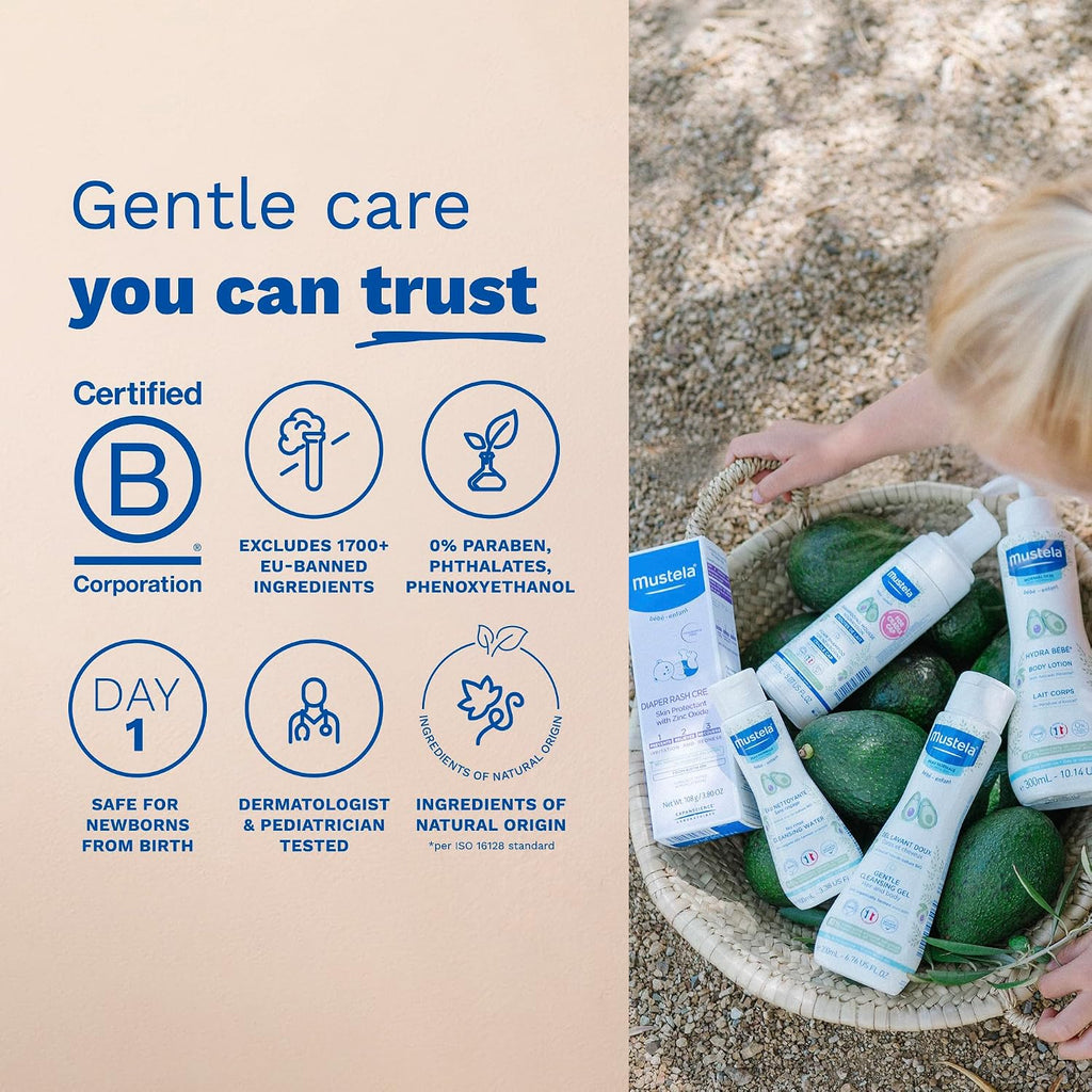 Newborn Arrival Gift Set - Baby Skincare & Bath Time Essentials - Natural & Plant Based - 5 Items Set