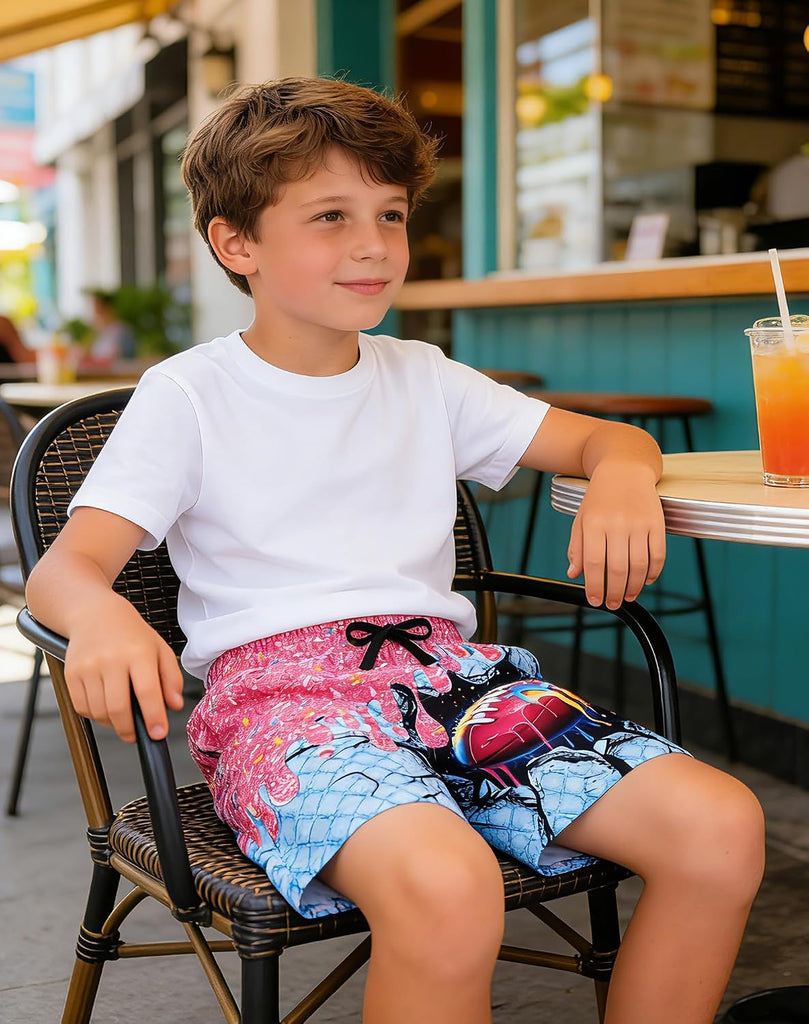 Boys Swim Trunks with Compression Liner Swimming Shorts