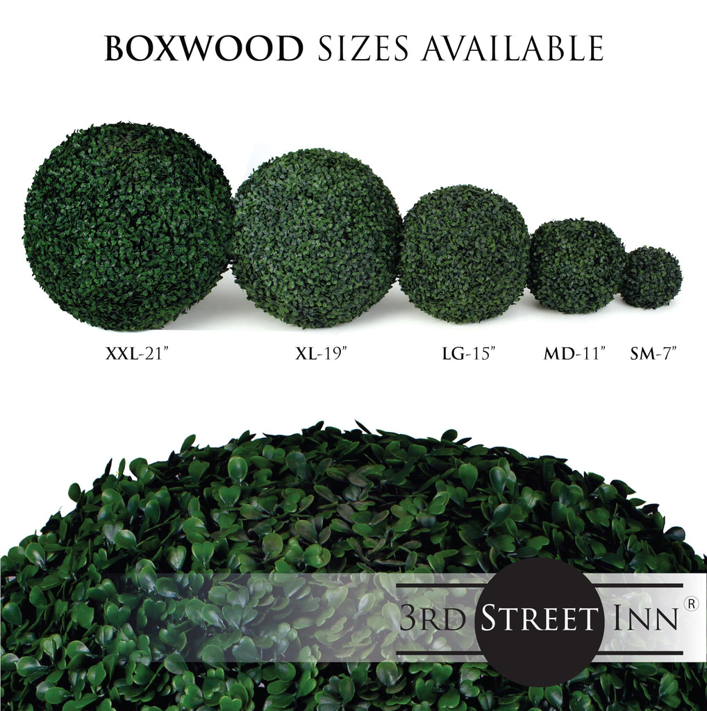 Boxwood Topiary Balls for Outdoor Decor - 11", 12-Pack
