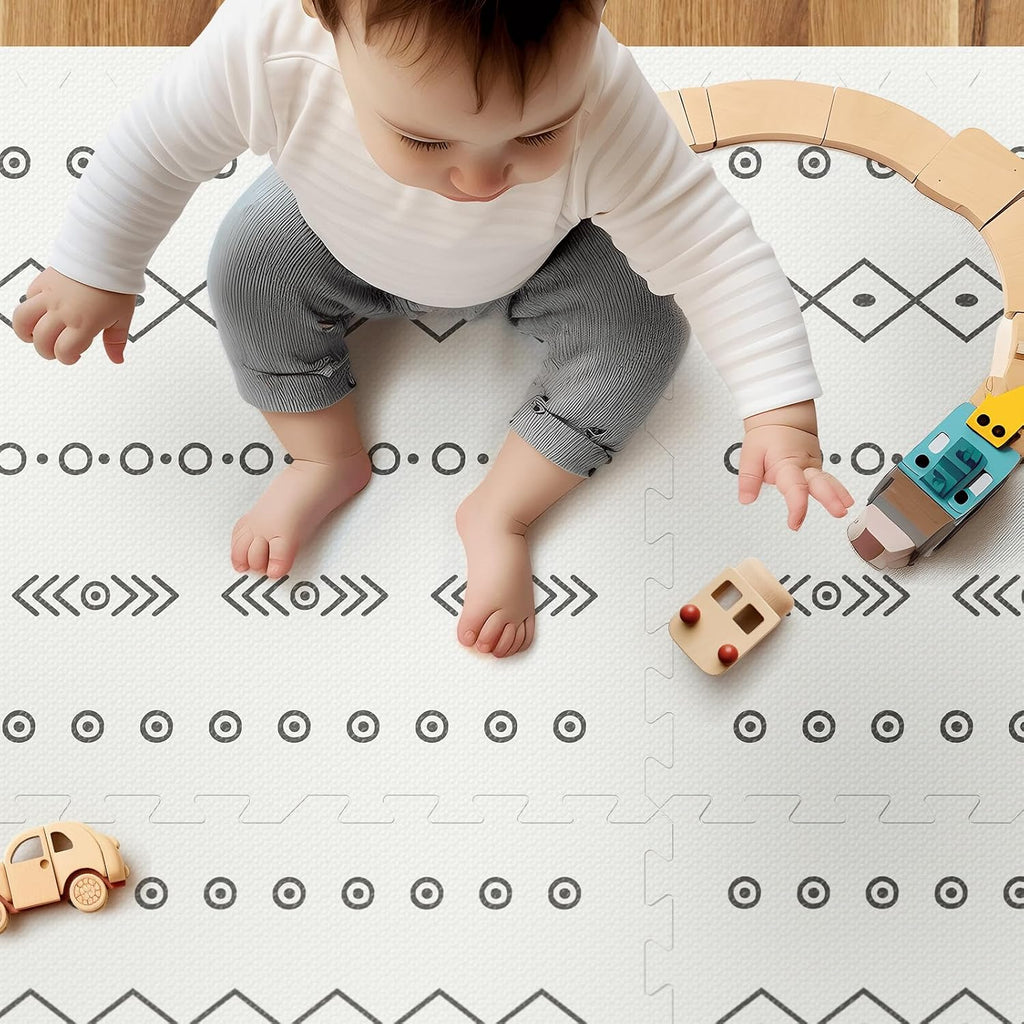 Foam Baby Play Mat, 72"x 48" Baby Crawling Mat for Kids for Babies with Interlocking Floor Tiles, Toddler Playmat