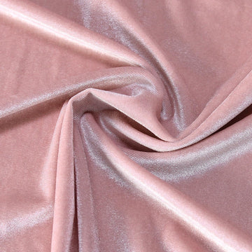 Dusty Rose Stretch Velvet Fabric by The Yard, 36"x63"
