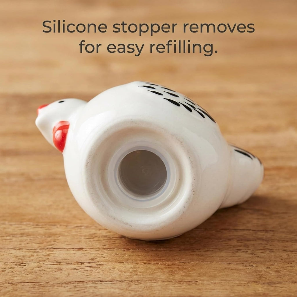 Cute Ceramic Farmhouse Salt & Pepper Shaker Set- Farm Chickens (Chickens) - Set of 2