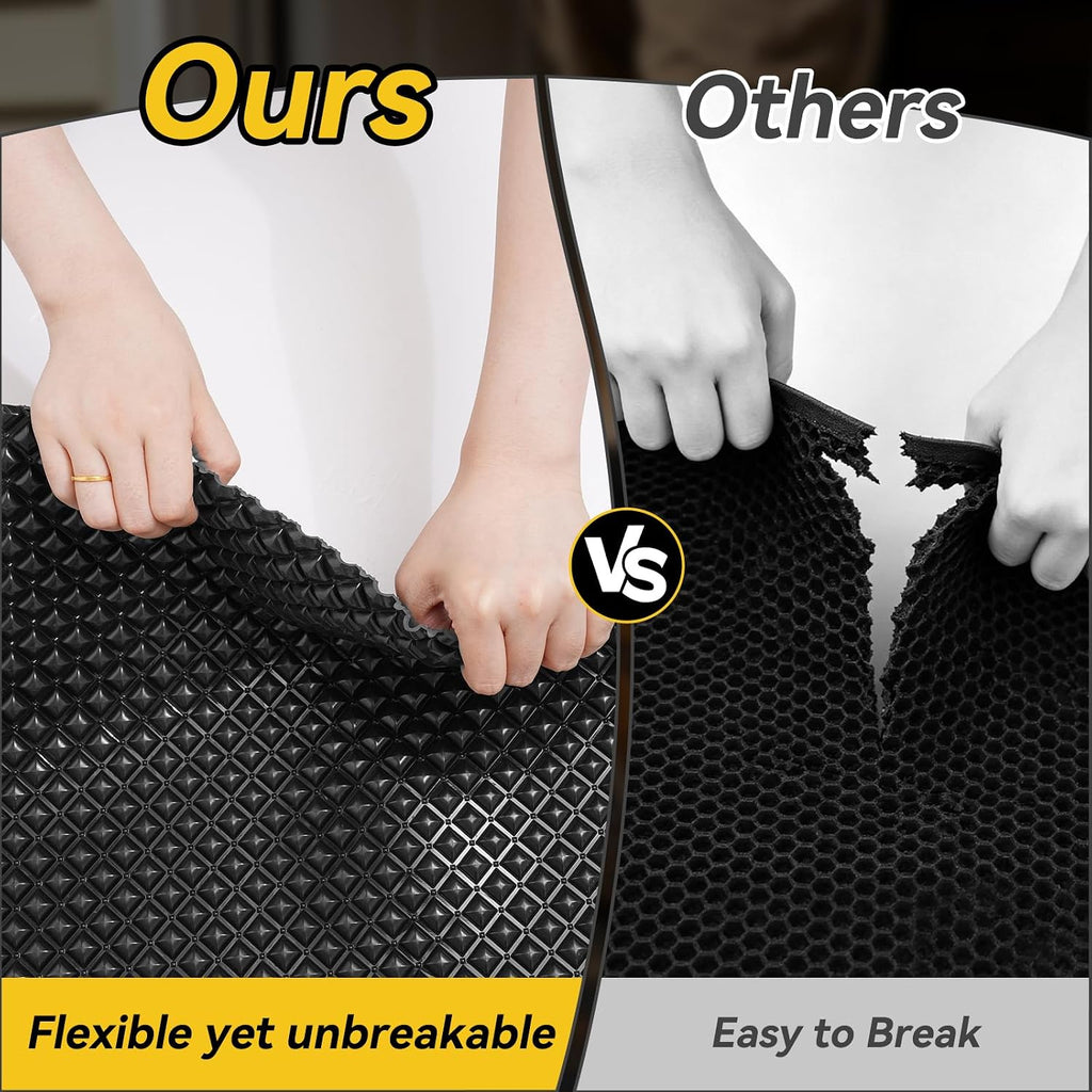 Front Door Mat Outside Entrance, Non Slip Doormat, Black 24"x36" | Welcome Floor Mats, Heavy Duty Drainage Dirt