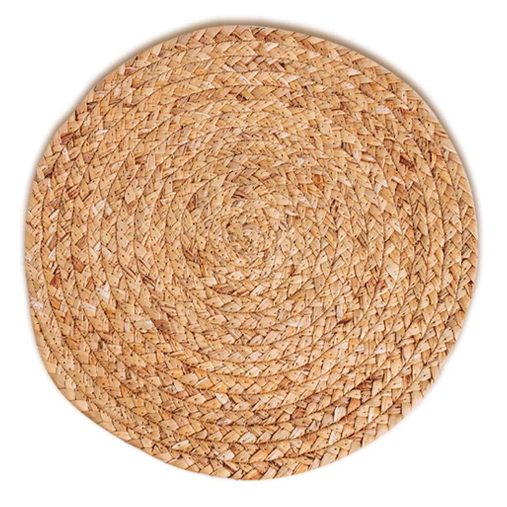 Round Woven Placemats, Natural, 35cm, Set of 2
