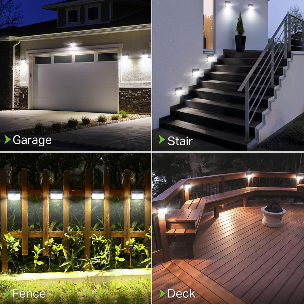 Solar Motion Lights Outdoor, Ultra Bright Solar Fence Lights with Motion Sensor, IP65 Waterproof Security Light 3