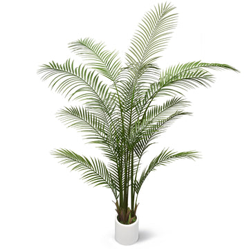 Artificial Palm Tree:5.2FT Tropical Fake Silk Plant UV Resistant Faux Areca