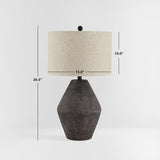 Ersta Brown Modern Rustic Farmhouse Table Lamp, 27-Inch Accent Lamp (TBL4367A)