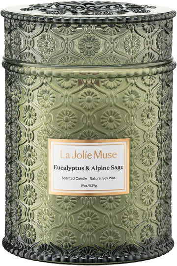 Eucalyptus Sage Fresh Scented Candles, 19 oz Soy Wax - Set of 194