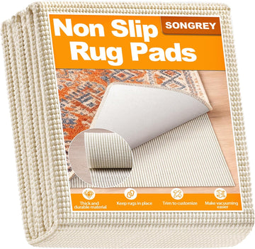 Non-Slip Rug Pad 6x9 FT, White - Set of 54