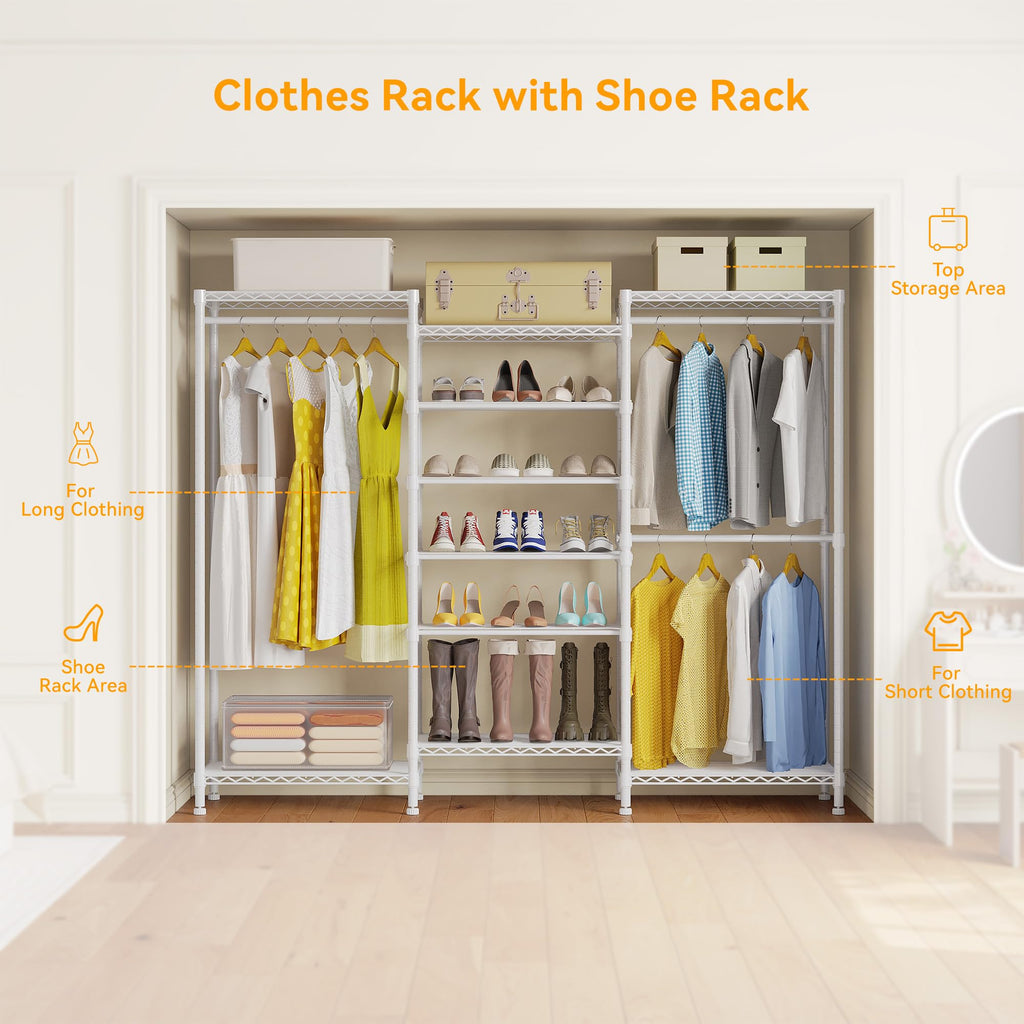 H12 Heavy Duty Clothes Rack, White