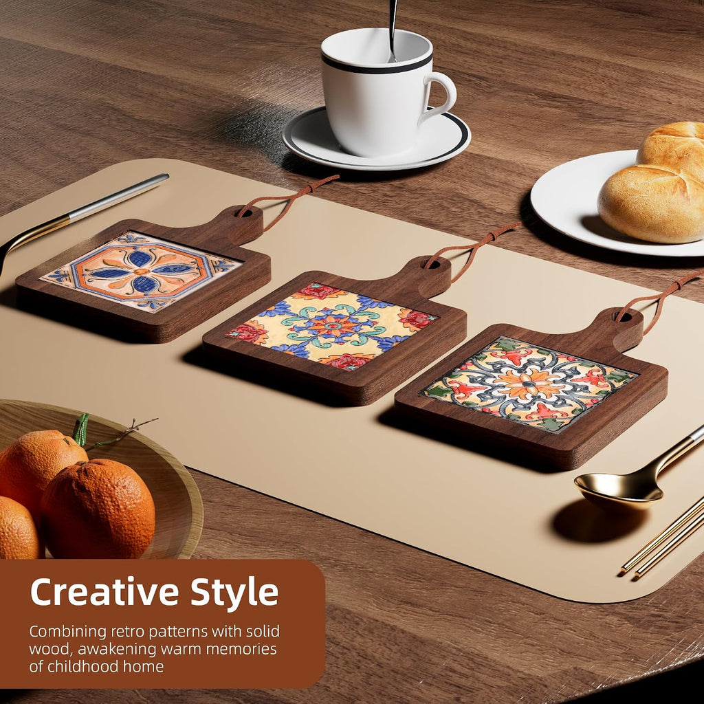 Wooden Trivets for Hot Dishes,Pot Holders,Trivets for Hot Pots and Pans