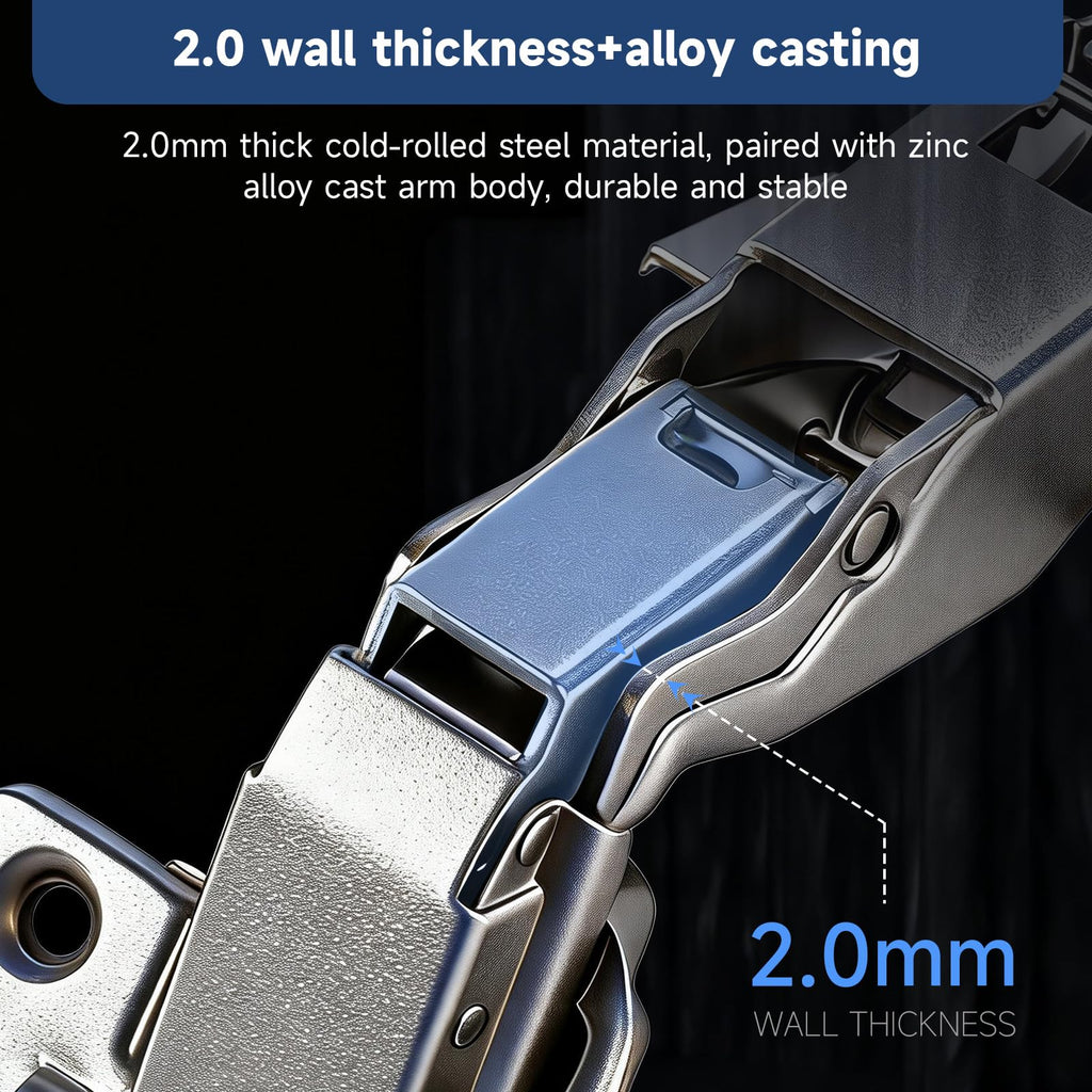HJ 165 Degree Corner Cabinet Hinges, 2 Pack Lazy Susan Hinges, Face Frame Soft Close Concealed Hinges Corner Cabinet