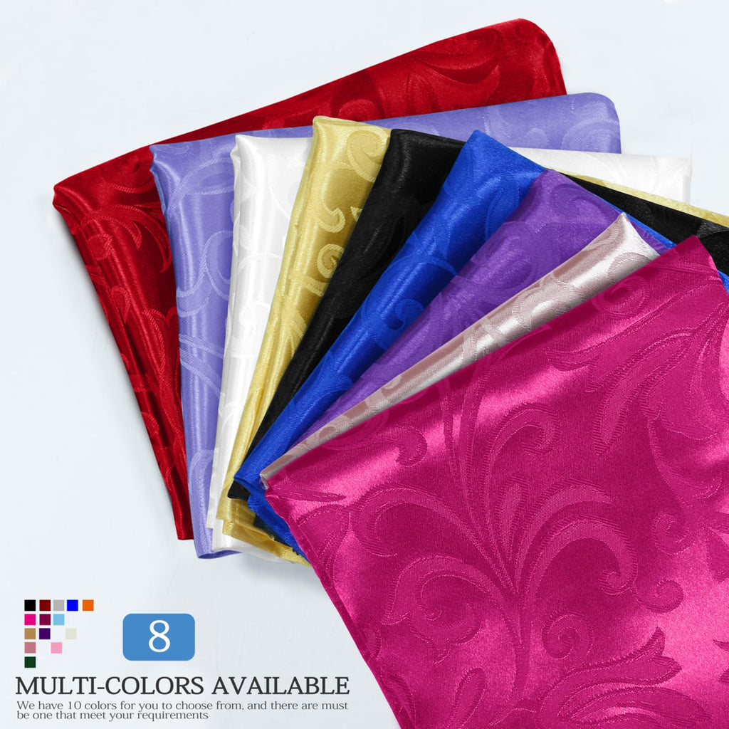 Hot Pink Jacquard Satin Fabric by The Yard, 60" Wide, 1 Yard