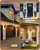 Dusk to Dawn Outdoor Wall Lights, 20.4" Large Size Exterior Lantern Fixture, Porch Lights Wall Mount, Roman Wall Lamp