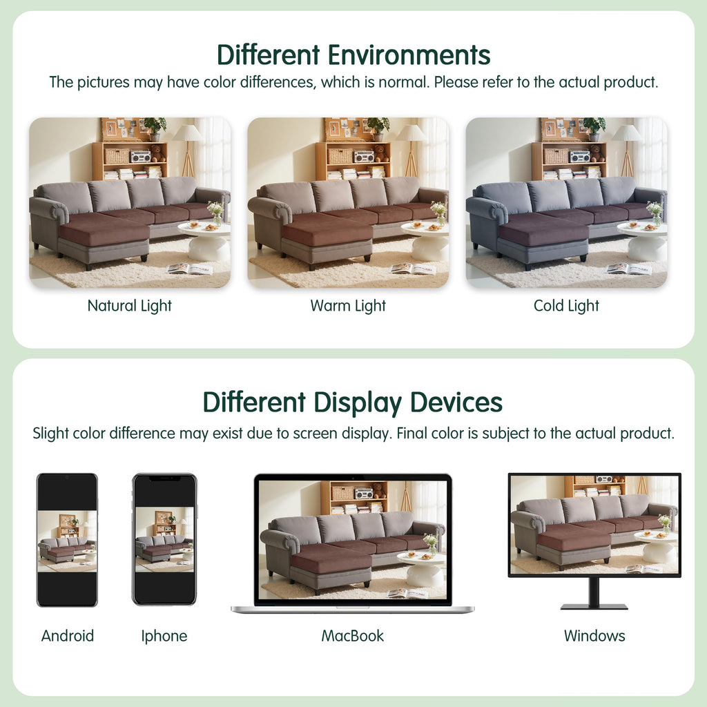 Velvet Couch Cushion Covers, 4 PC Water Resistant Sectional Couch Covers for L Shape Sofa, Individual Seat Cushion