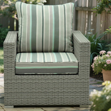 Deep Seat Patio Cushions Set 24 x 24 Inch,Olefin Fabric Outdoor Seat Cushion,Patio Furniture Cushions with Removable
