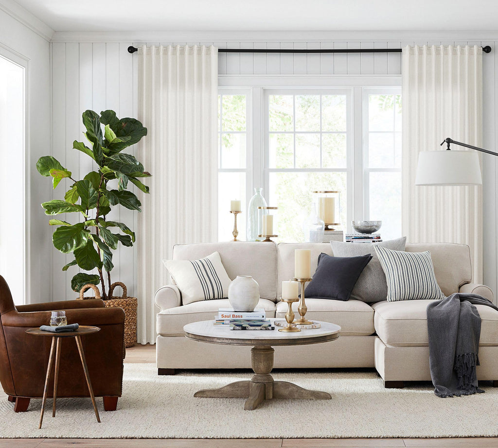 Natural Linen Curtains 84 Inch Long 2 Panels