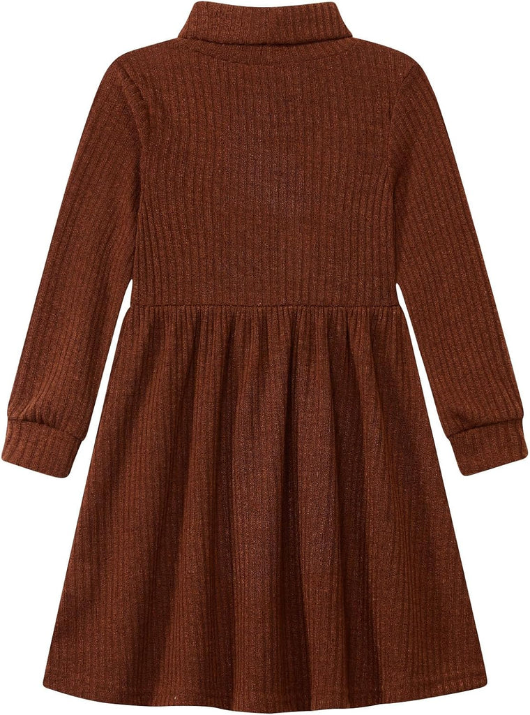 Toddler Girls Fall Clothes Soft Knitted Casual Dress