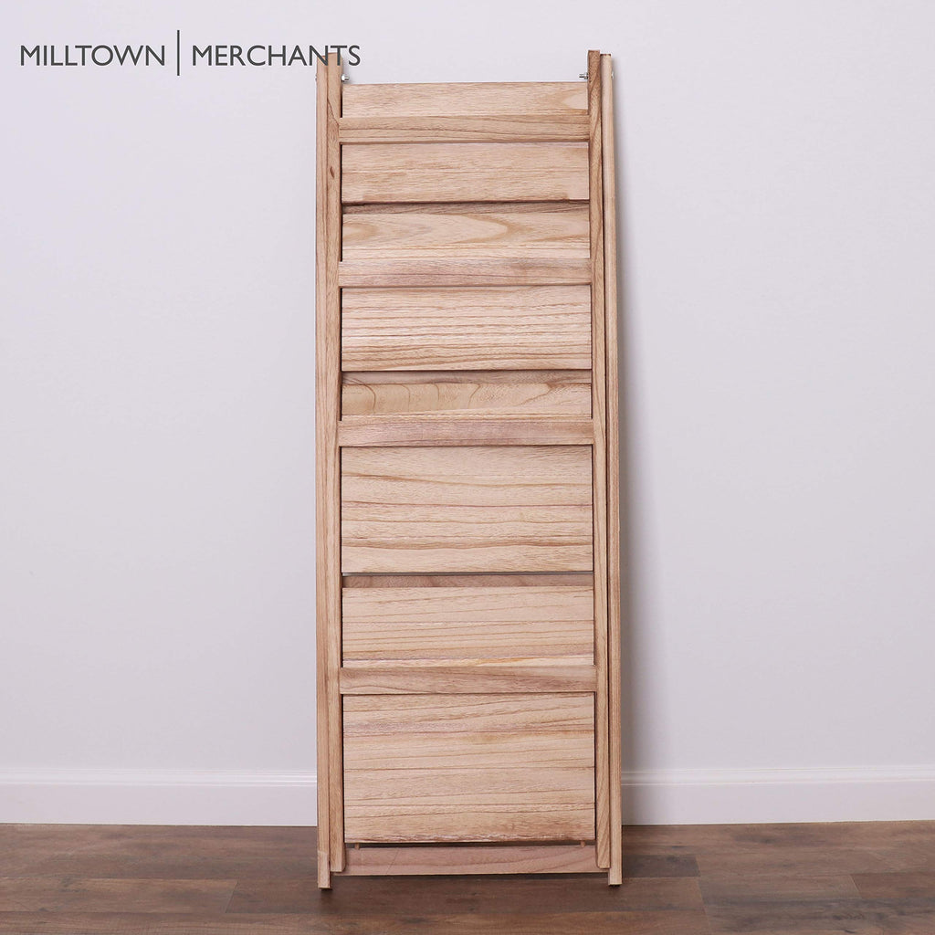 Ladder Shelf - Distressed Bookshelf - Rustic Ladder Bookshelf (Driftwood)