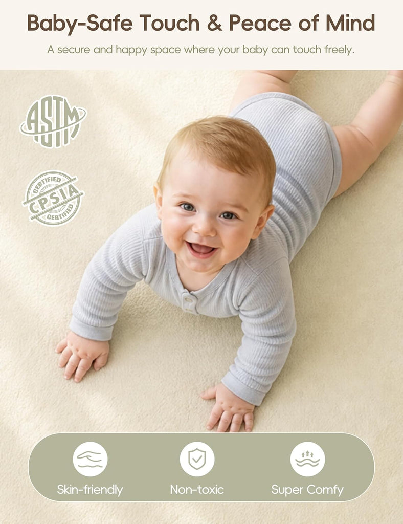 1.3" Thick Baby Play Mat for Floor, 79x59 Large Kids Room Rugs