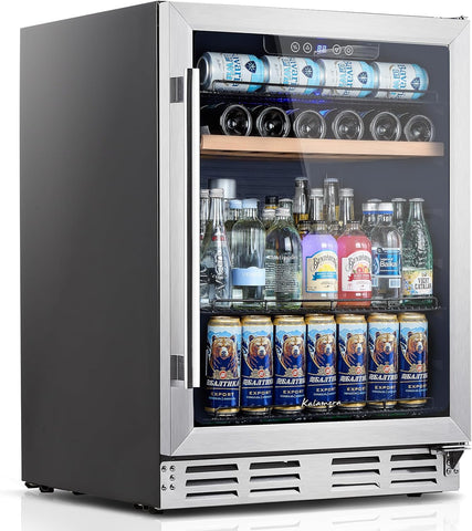 Mini Fridge 24 Inch Undercounter Beverage and Wine Cooler Refrigerator Built-in 
