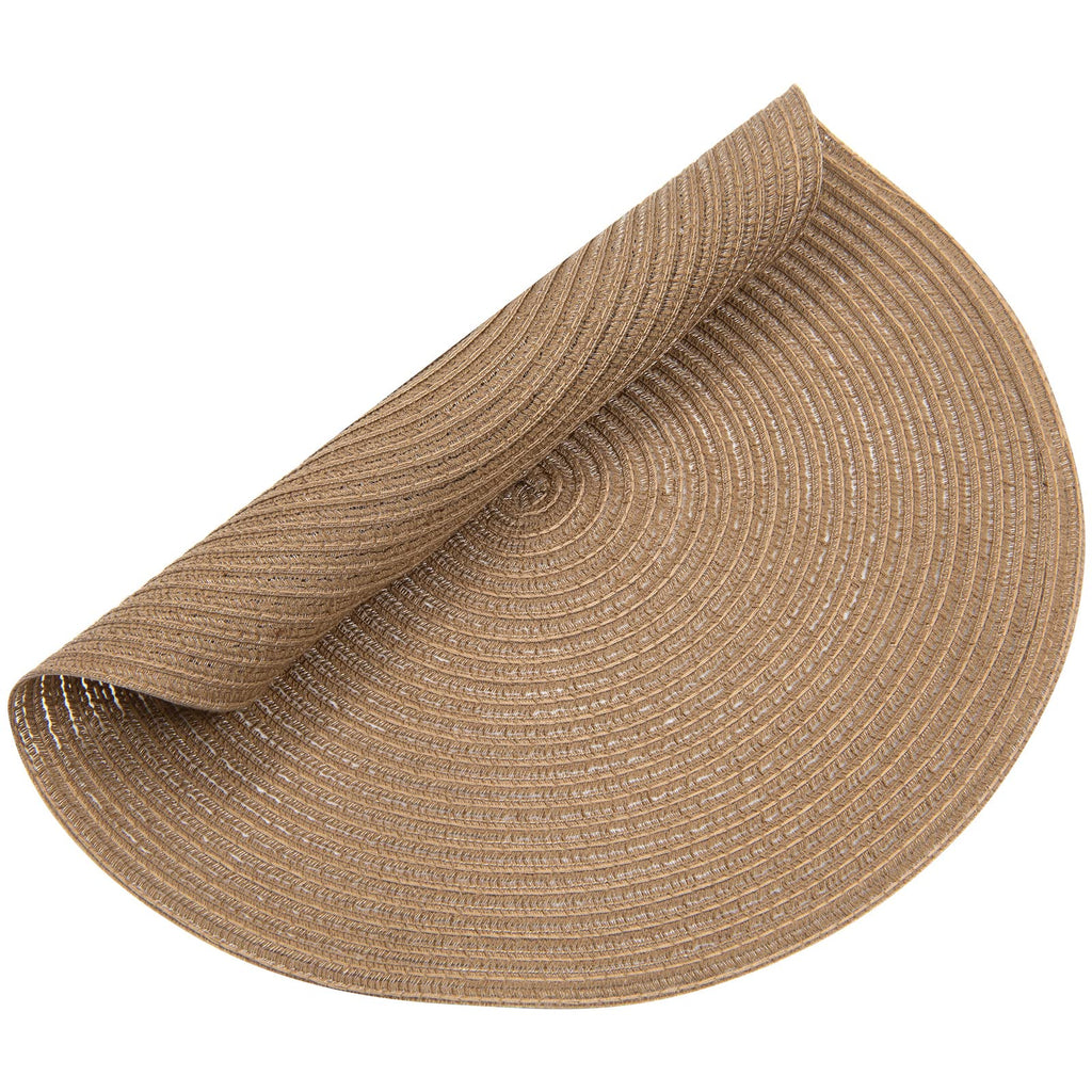 Round Placemats Set of 4 Woven Braided Kitchen Table Placemats 15 inch Round Place Mats Washable Table Mats Indoor