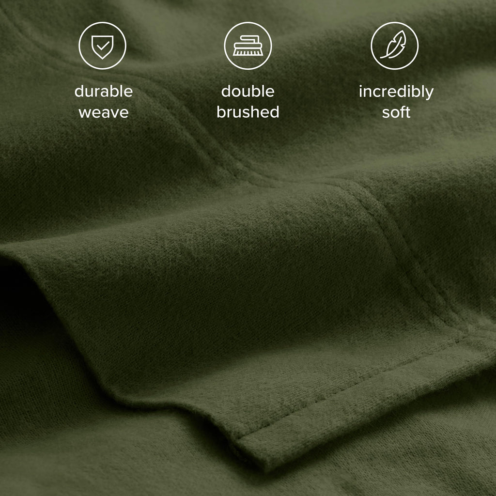 100% Organic Cotton Flannel Sheet Set (XL, Cypress)