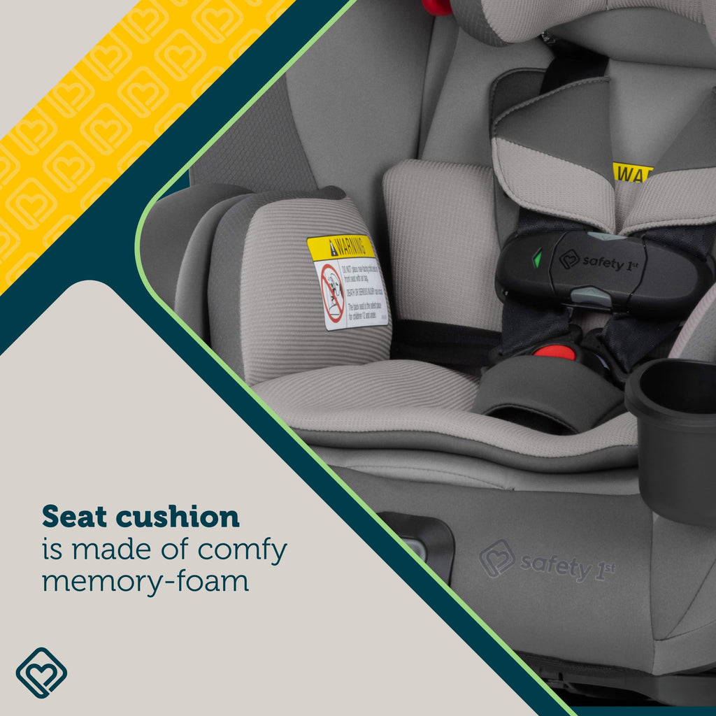 Safety 1st EverSlim 4-in-1 Convertible Car Seat, SecureTech Chest Clip, Ultra-Slim, 4-Mode Infant to Booster, Baby
