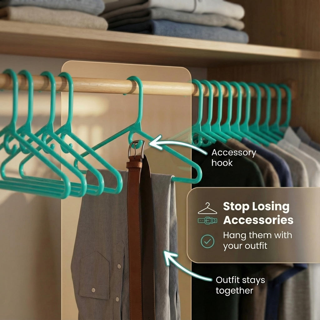 TM Heavy Duty Plastic Hangers 30 Pack Thick Aqua Heavy Duty Hangers