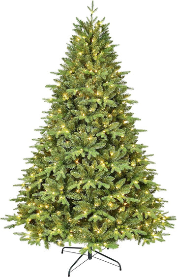 Prelit Artificial Christmas Tree, 3062 PE/PVC Tips, 600 Lights