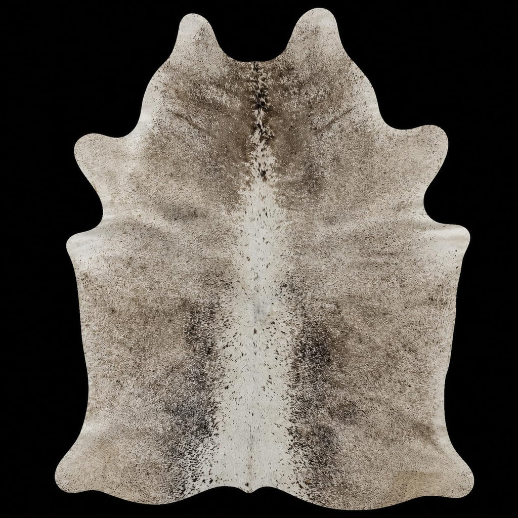 XL Genuine Cowhide Pelt, 92x78 in Grey Beige Accent Rug P25 | Handpicked from Brazil with natural spill resistance