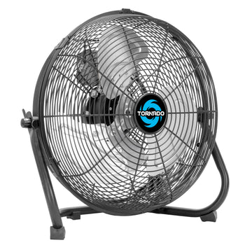 12 Inch High Velocity Metal Floor Fan, 3-Speed Powerful Cooling for Industrial, Commercial, and Home Spaces