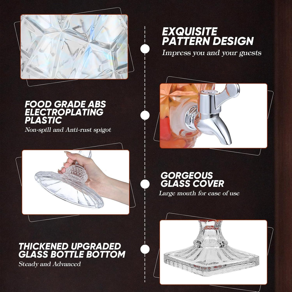 For Party 1.3 Gallon, Clear, with Spigot - Set of 2