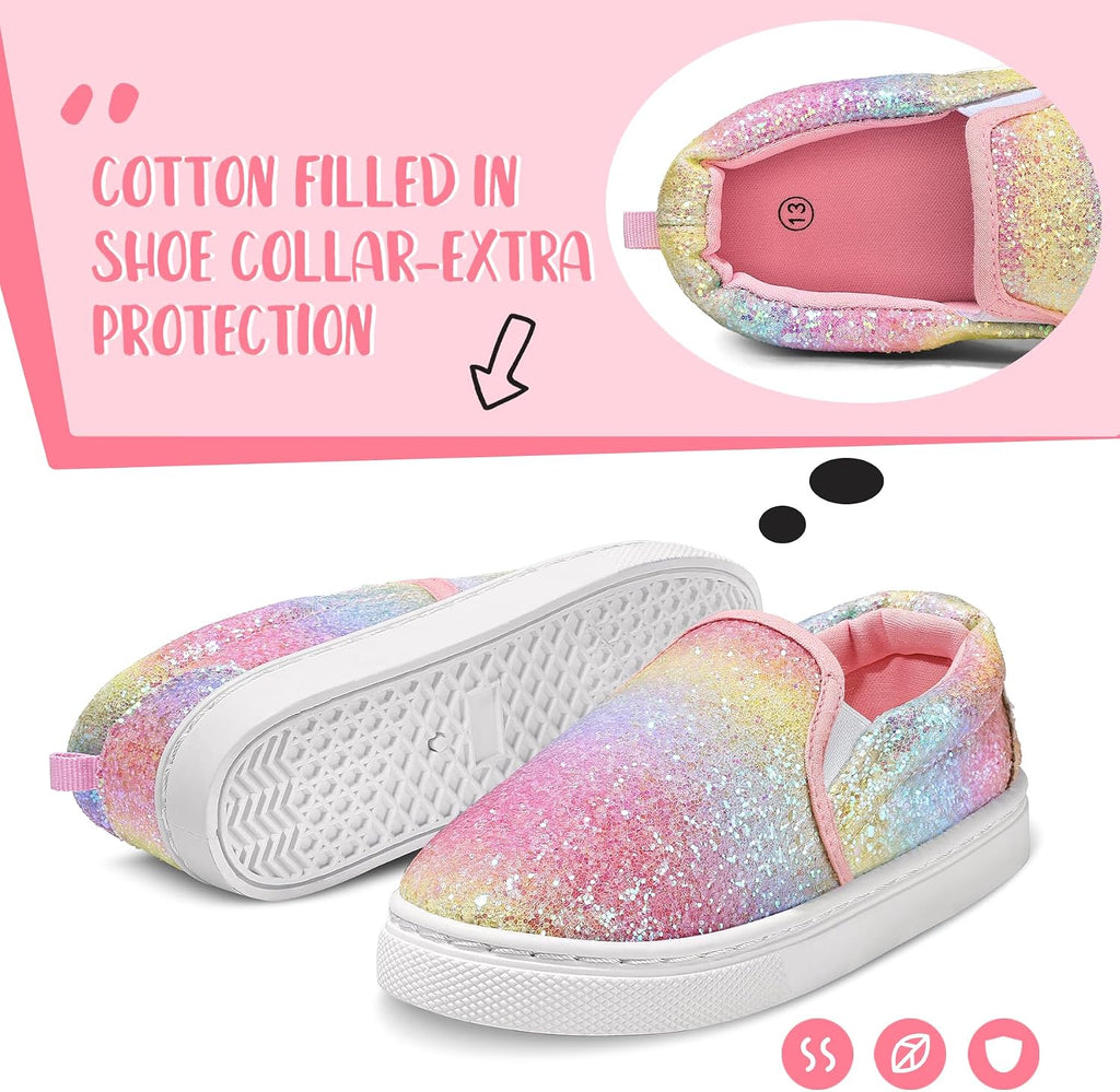 Boys & Girls Slip on Shoes, Toddler Canvas Walking Shoes