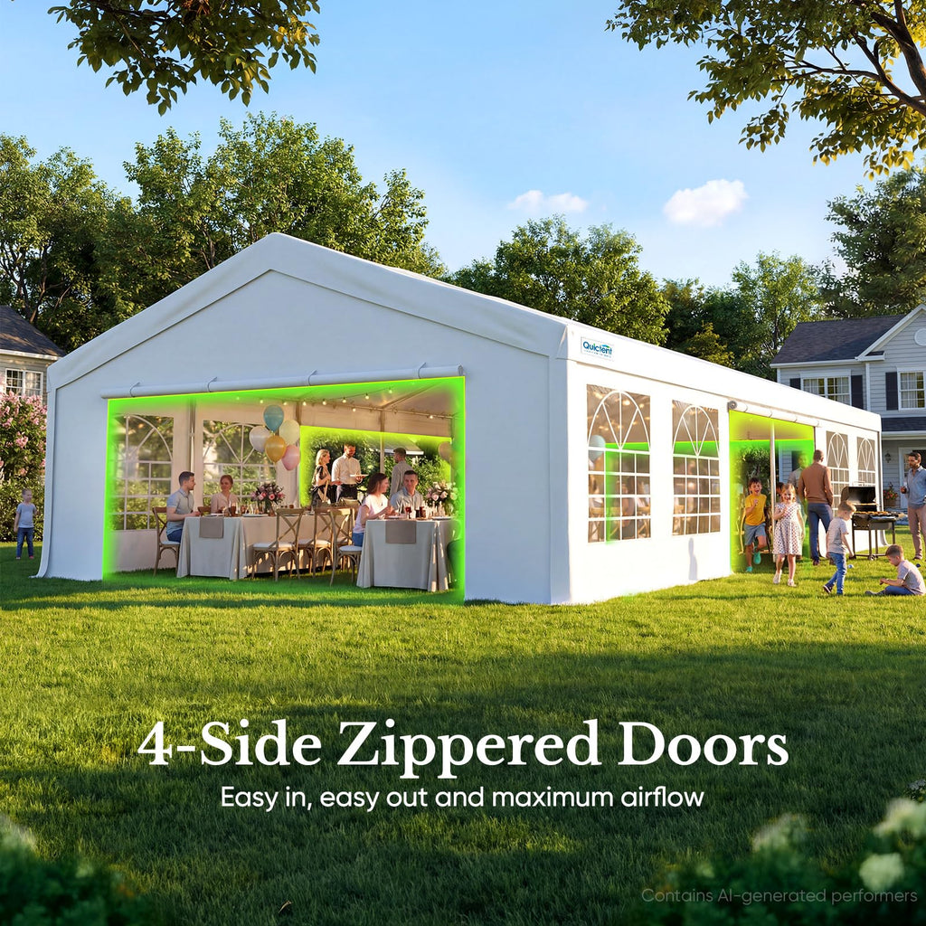 20'x40' Heavy Duty Party Tent Outdoor Canopy with Church Windows
